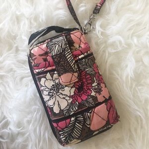 Vera Bradley Mocha Rouge Wallet & Phone Wristlet